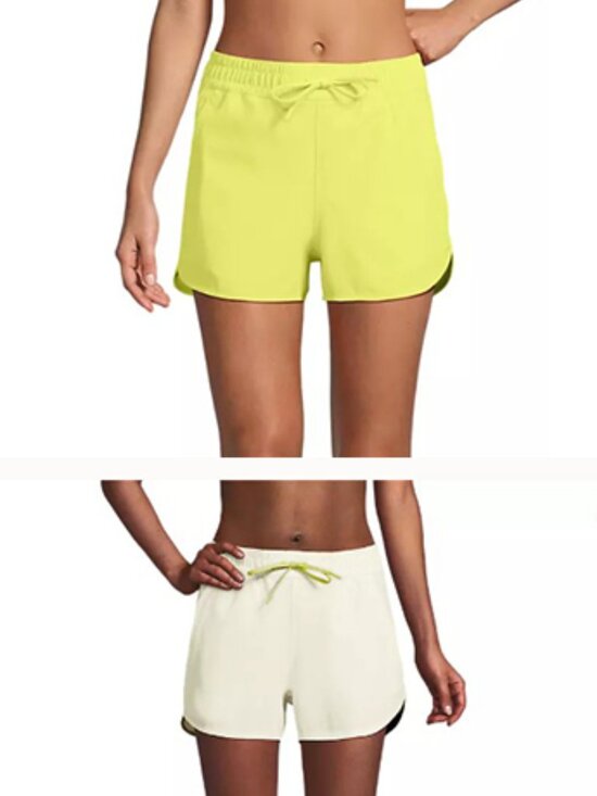 Lands' End Pants - Lands' End 3 Inch Packable Cover-up Swim Shorts (BUNDLE x2)